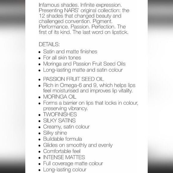 NARS Cosmetics Satin Lipstick - Picture 6 of 6